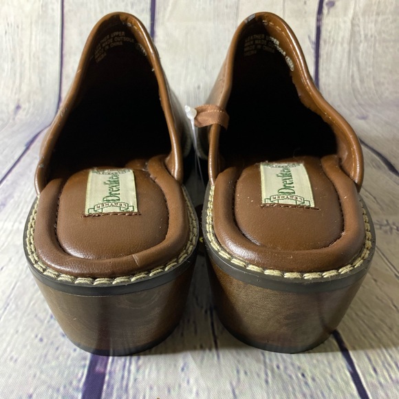 Drexlite Shoes Drexlite Brown Leather Clogs With Rose